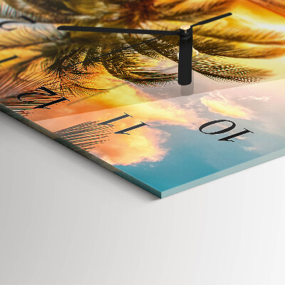 Square wall clock Sunset