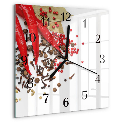 Square wall clock Red Pepper