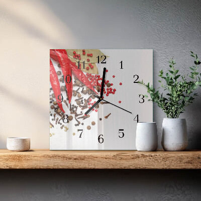 Square wall clock Red Pepper