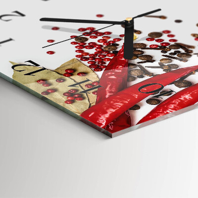 Square wall clock Red Pepper