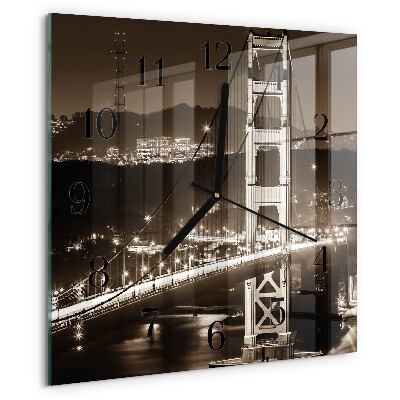 Square wall clock Bridge