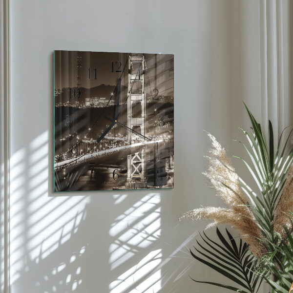 Square wall clock Bridge