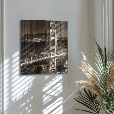 Square wall clock Bridge