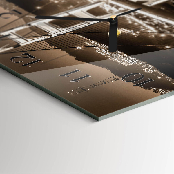 Square wall clock Bridge