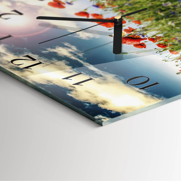 Square wall clock Meadow