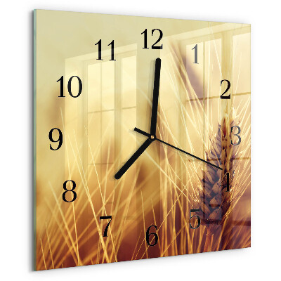 Square wall clock Grain