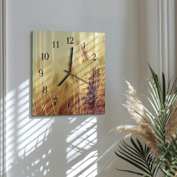 Square wall clock Grain