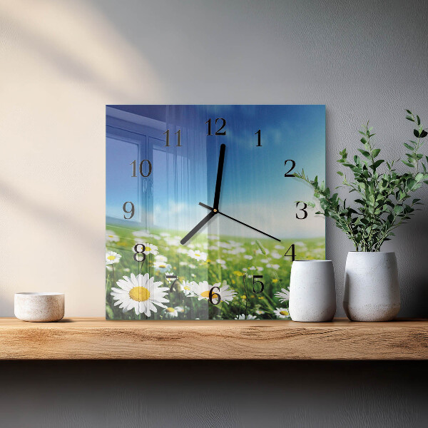 Square wall clock Meadow