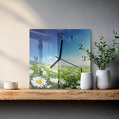 Square wall clock Meadow