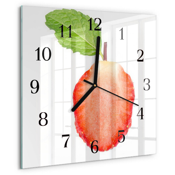 Square wall clock Strawberry
