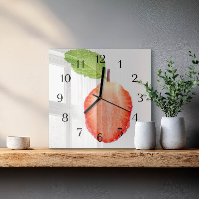 Square wall clock Strawberry