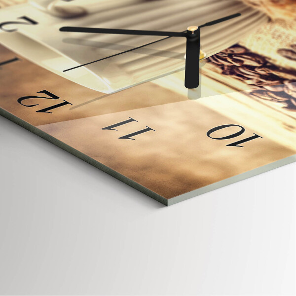 Square wall clock Coffee