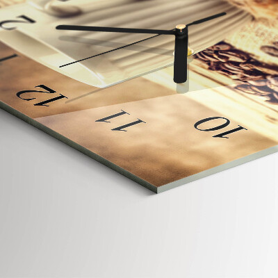 Square wall clock Coffee