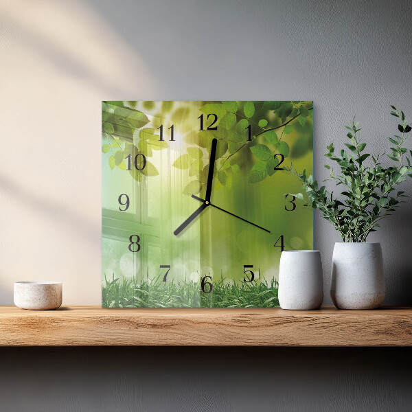 Square wall clock Spring