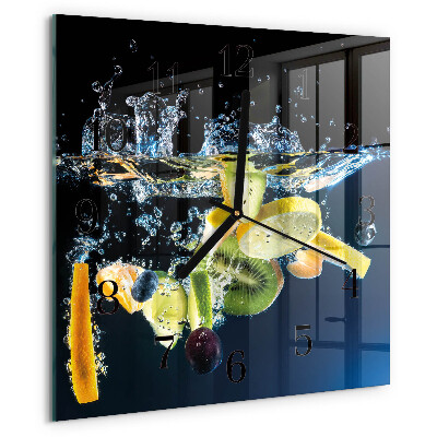 Square wall clock Fruit