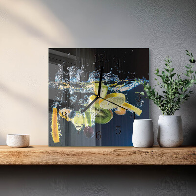 Square wall clock Fruit