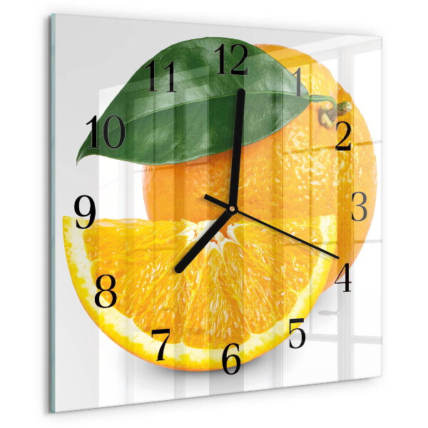 Square wall clock Oranges