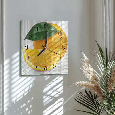 Square wall clock Oranges