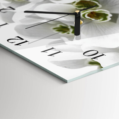 Square wall clock Flowers