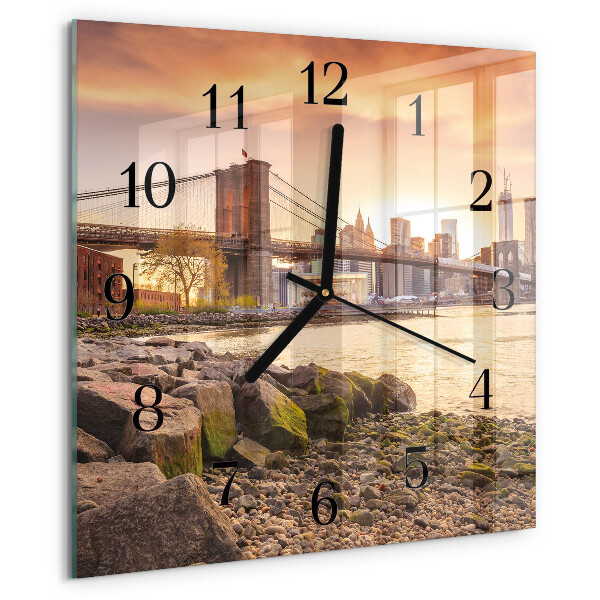Square wall clock City of Bridges