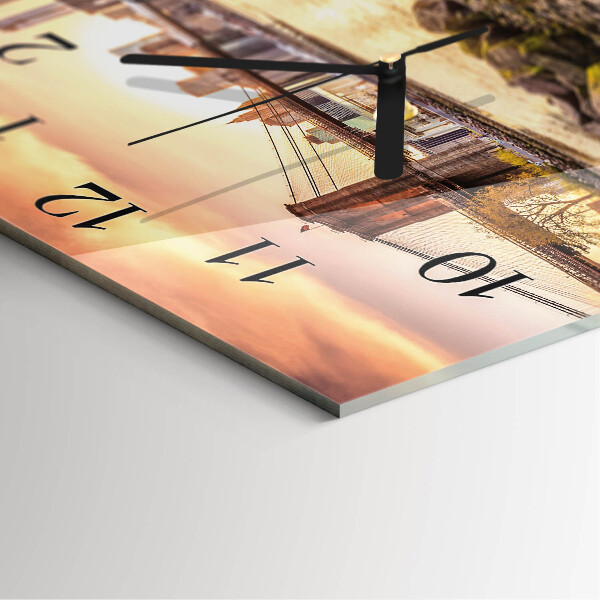 Square wall clock City of Bridges