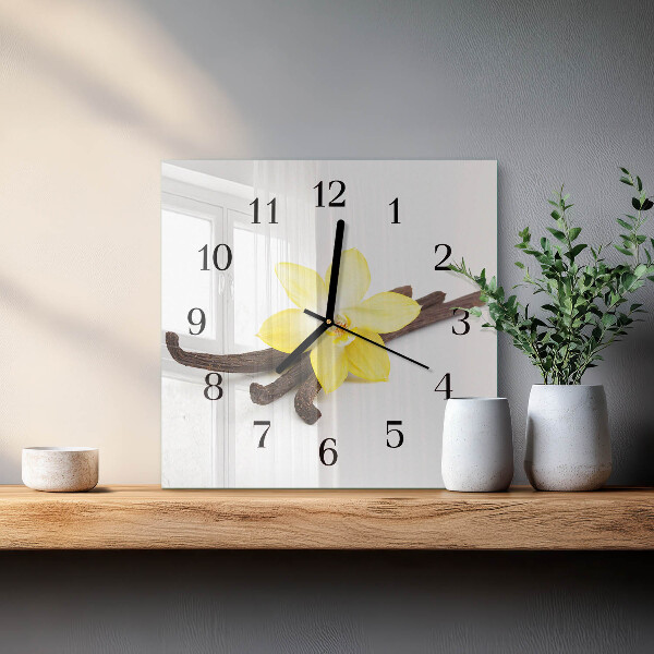 Square wall clock Vanilla Orchid
