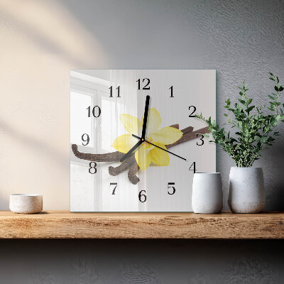 Square wall clock Vanilla Orchid