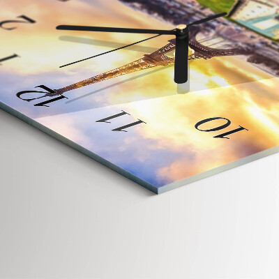 Square wall clock Eiffel Tower
