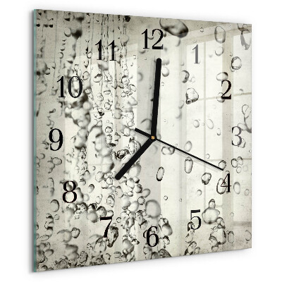 Square wall clock Drops