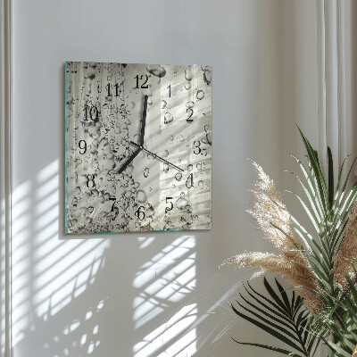 Square wall clock Drops