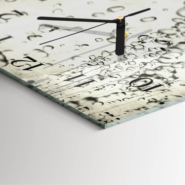 Square wall clock Drops