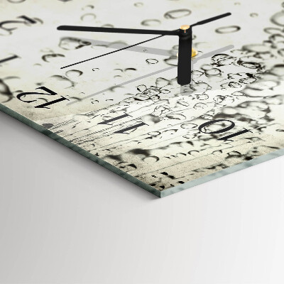 Square wall clock Drops