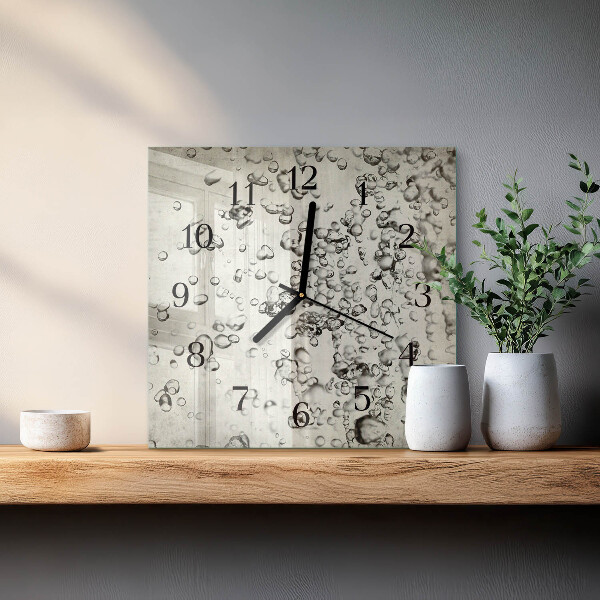 Square wall clock Drops