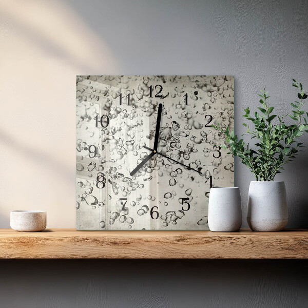 Square wall clock Drops