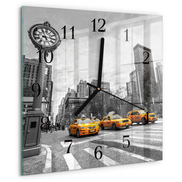 Square wall clock Taxi