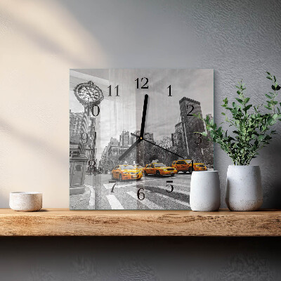Square wall clock Taxi
