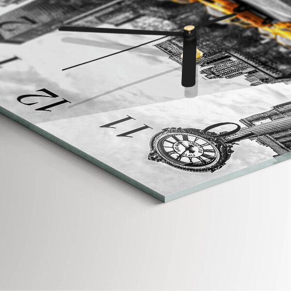 Square wall clock Taxi