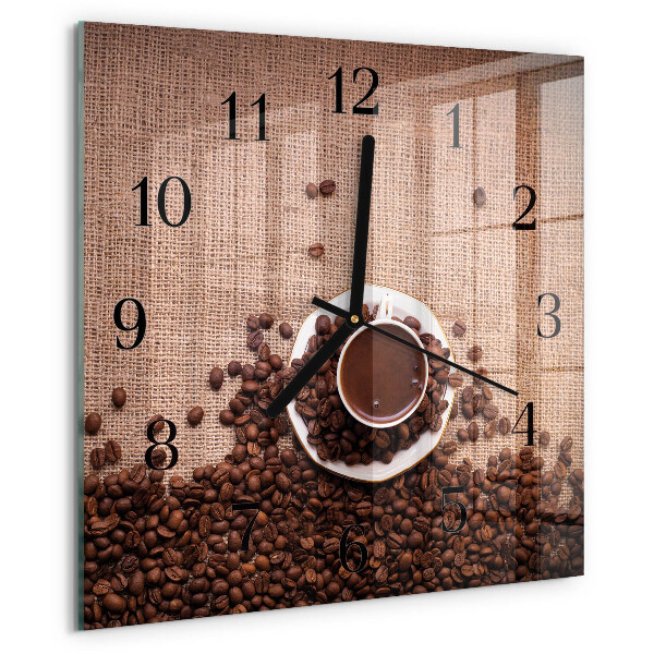 Square wall clock Coffee Beans