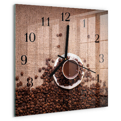 Square wall clock Coffee Beans