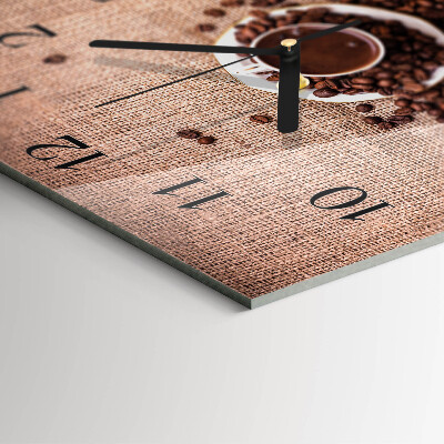 Square wall clock Coffee Beans