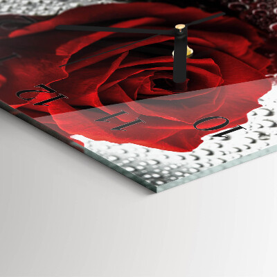 Square wall clock Rose