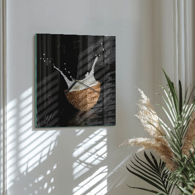 Square wall clock Coconut