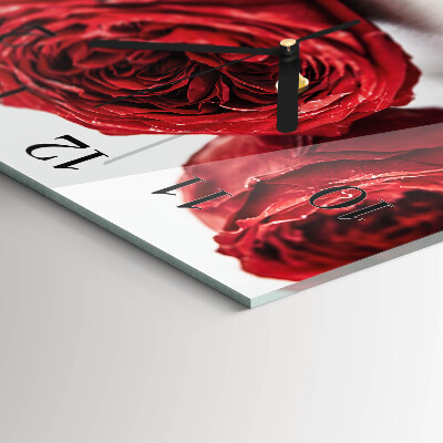 Square wall clock Flowers