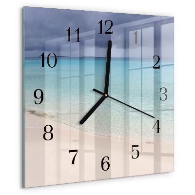Square wall clock Beach