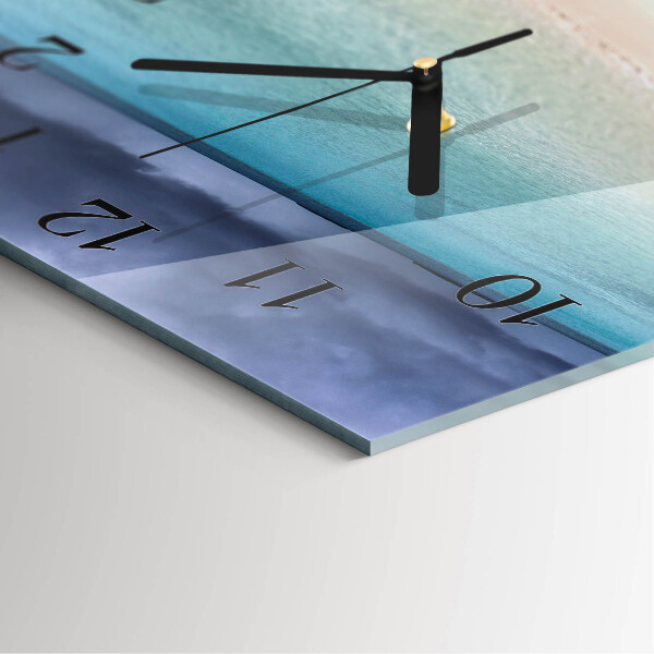 Square wall clock Beach