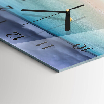 Square wall clock Beach