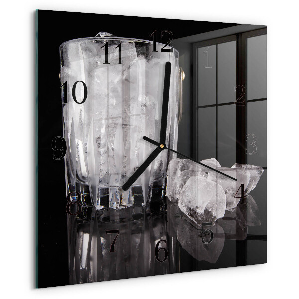 Square wall clock Ice