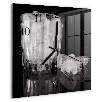 Square wall clock Ice