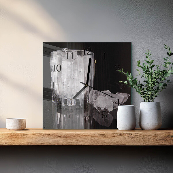Square wall clock Ice