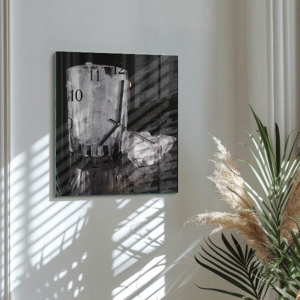 Square wall clock Ice
